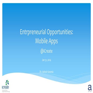 Entrepreneurial Opportunities: Mobile Apps