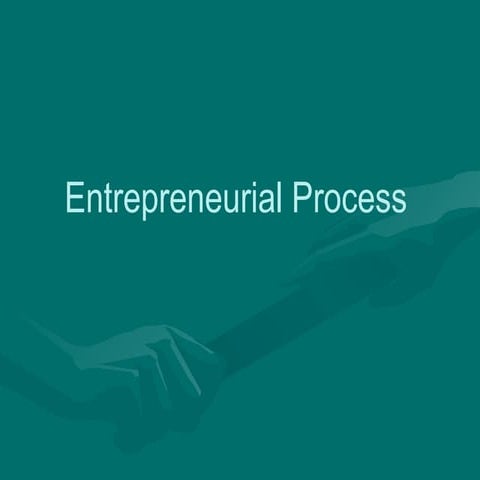 Entrepreneurial process