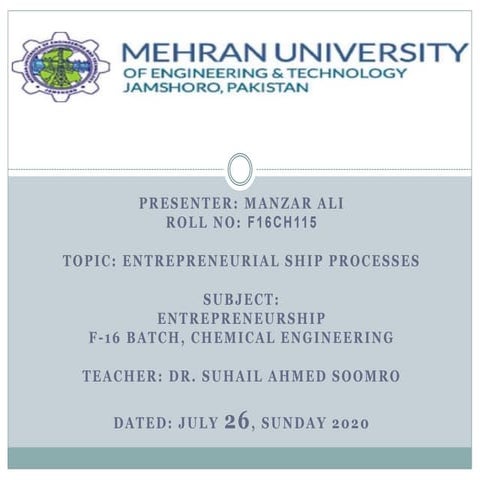 Entrepreneurial Process