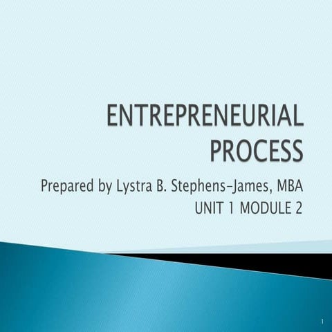 Entrepreneurial Process 