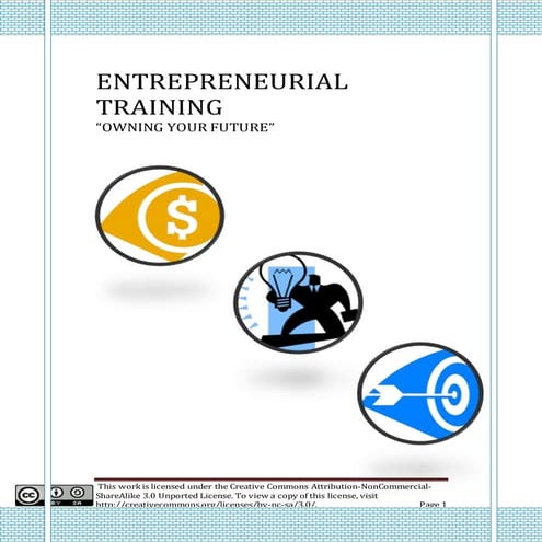 Entrepreneurial training manual  owning your future