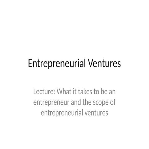 What is Venture? Types and Importance of Venture | PPTX