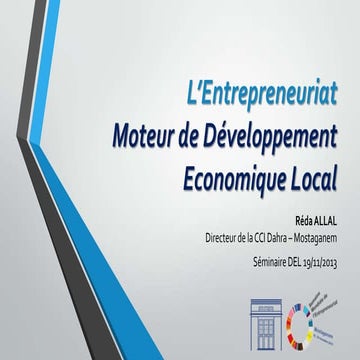 Entrepreneuriat moteur de développement économique
