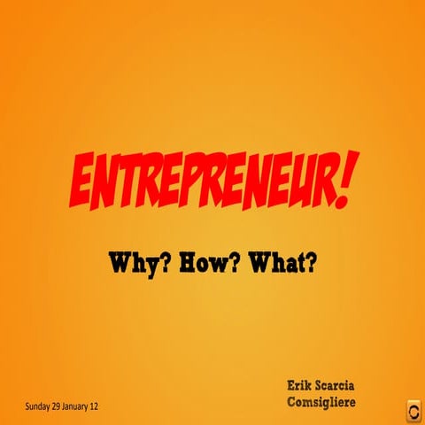 Entrepreneur! london 2012 slideshare
