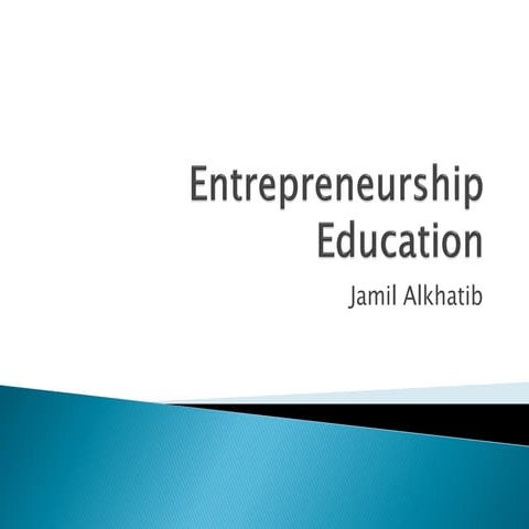 Entrepreneurship Education