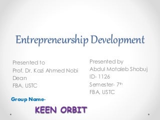 Entrepreneurship - What it takes to be an Entrepreneur