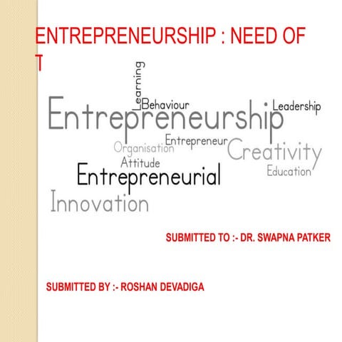 Entrepreneurship Management