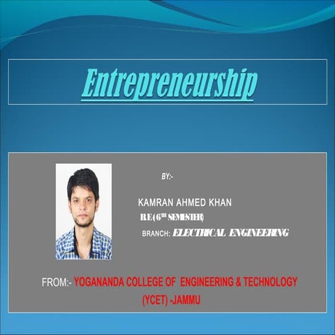 powerpoint presentation on Entrepreneurship