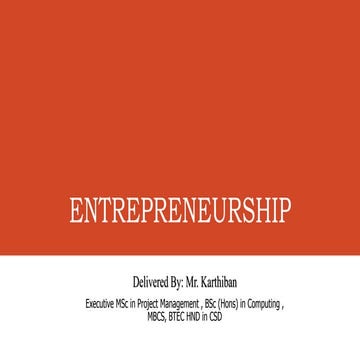 Entrepreneurship