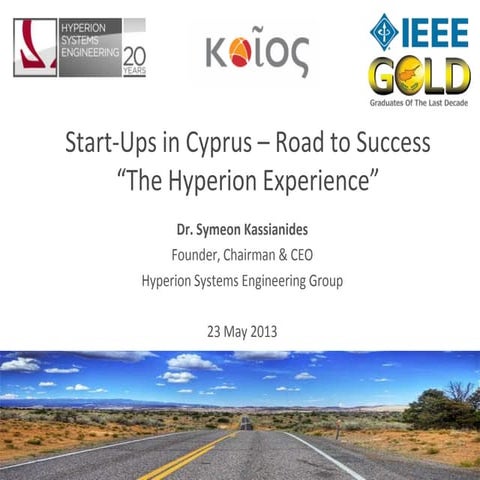 Lecture by Dr. Kassianides: Start-Ups in Cyprus - The Hyperion ...