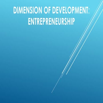 Entrepreneurship in nstp program in the UNOR