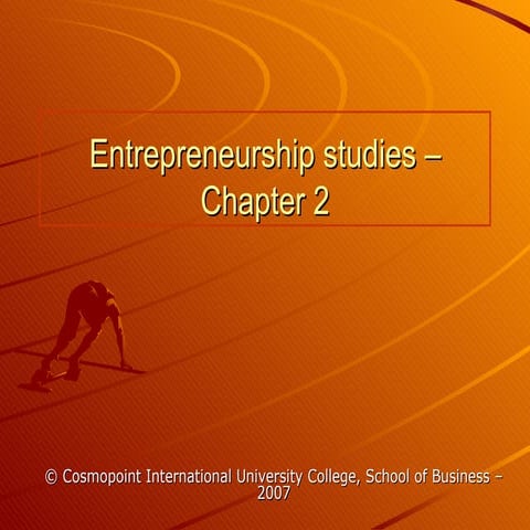 Chapter 2 on Entrepreneurship