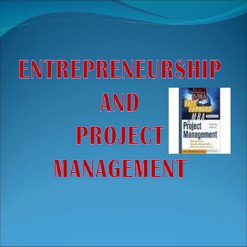 Entrepreneurship and project management