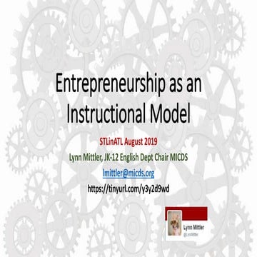 Entrepreneurship as an instructional model
