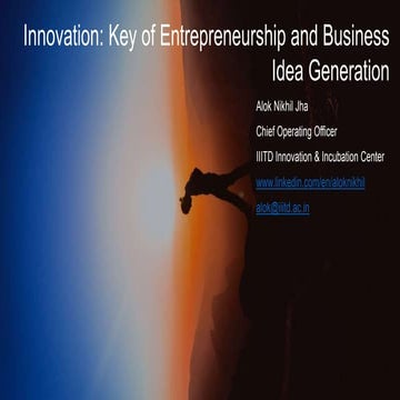 Entrepreneurship Business Idea Generation