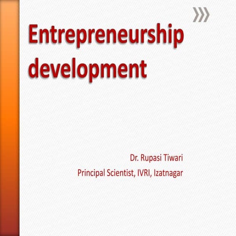 Entrepreneurship development 1