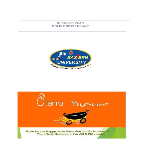 Entrepreneurship development-Online restaurant