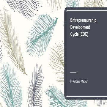 Entrepreneurship development cycle 