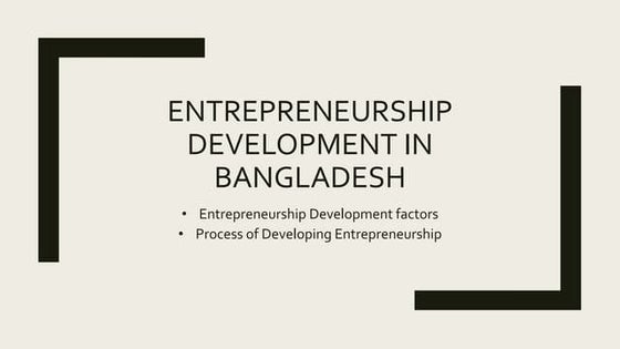 Determinants of Entrepreneurship B.com final year | PPT