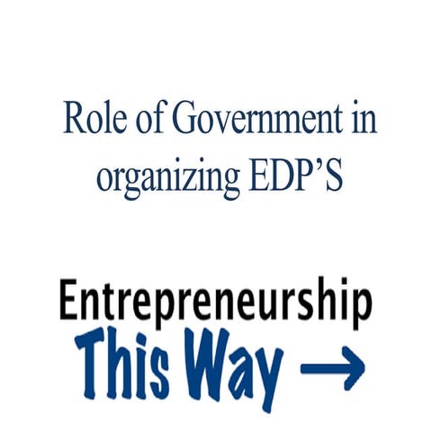 Entrepreneurship development programmes