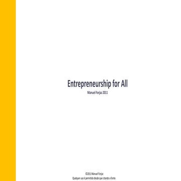 Entrepreneurship for all manuel forjaz 2011