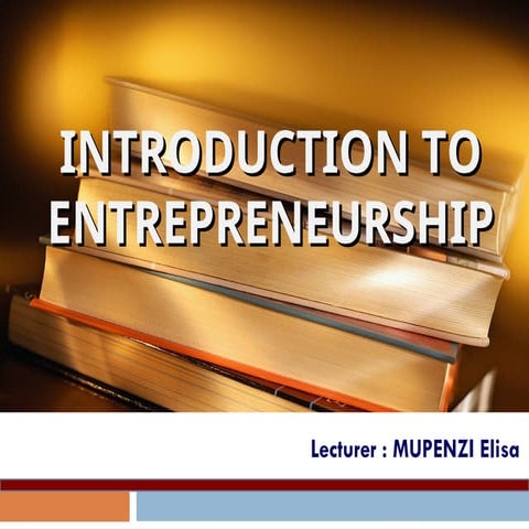 ENTREPRENEURSHIP for managers within the business environment