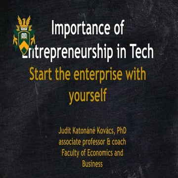Entrepreneurship in tech || Event by DSC UNIDEB