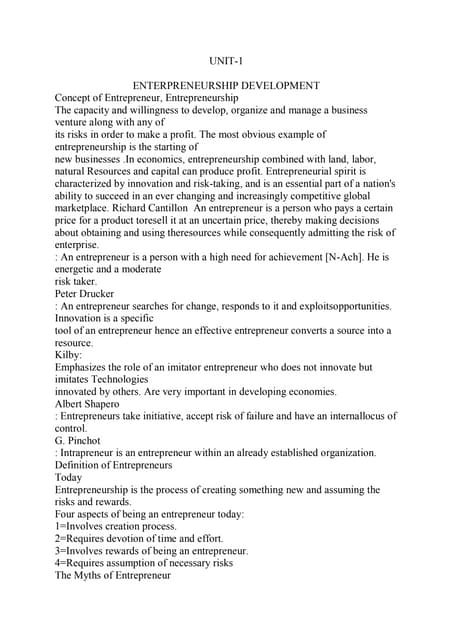 Entrepreneurship part  1