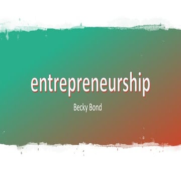 Entrepreneurship ppt | PPT | Free Download