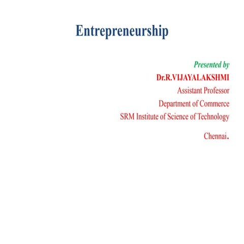 Creativity and innovation in entrepreneurship | PPTX