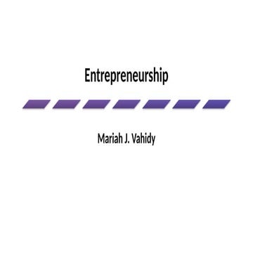 Entrepreneurship and Charateristics Presentation 2