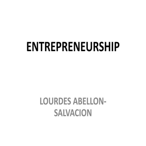 Entrepreneurship Slide 1 Pptx