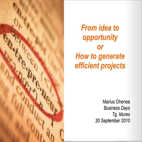 Workshop Marius Ghenea la Targu Mures Business Days editia a doua