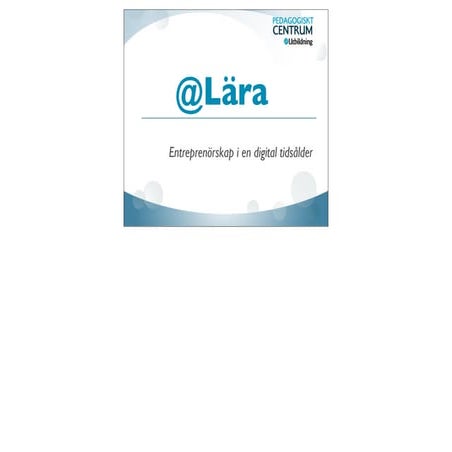 Entreprenörskap i en digital tidsålder