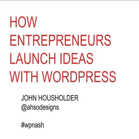 How Entreprenuers Launch Ideas with WordPress