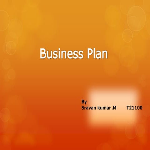 Entreprenuer ship businessplan