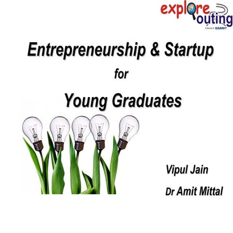 Entreprenuership & Startup for Young Graduates