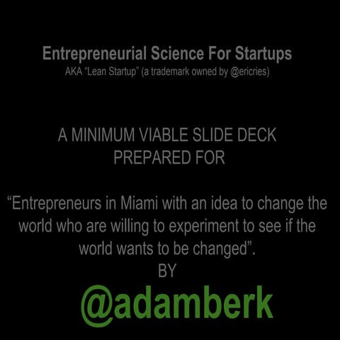 Experimental Startups in Miami thanks to the Knight Foundation 