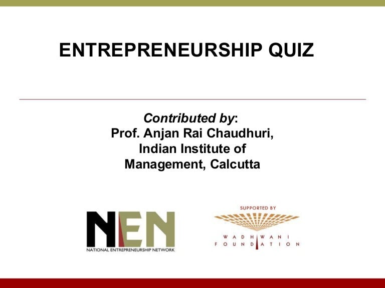 Entrepreneurship quiz
