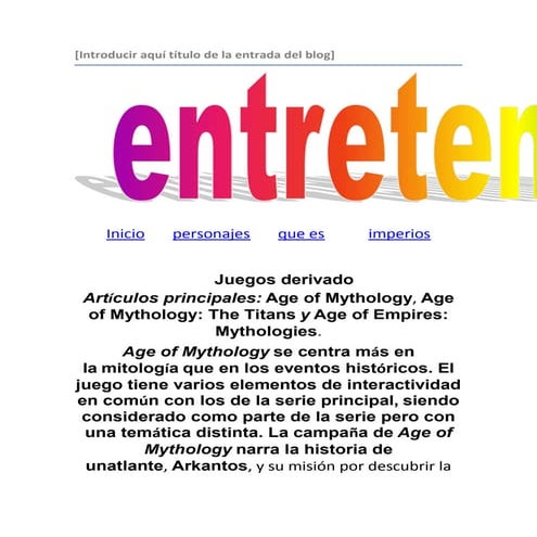 Entretenimiento blog