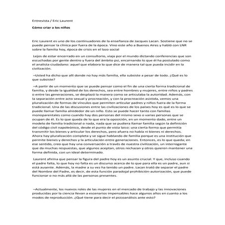 Entrevista.  cómo criar a los niños docx