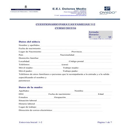 Entrevista 1 y 2 años