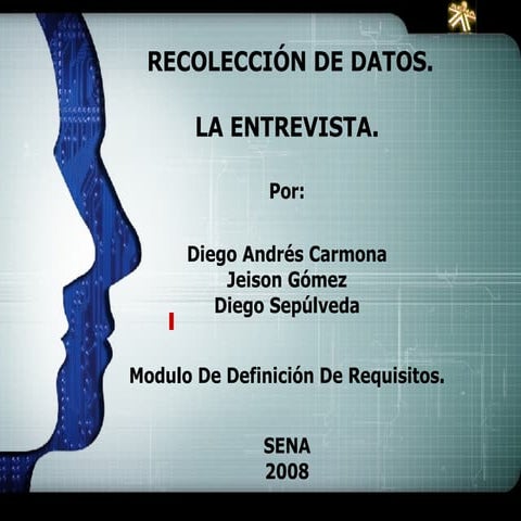 TIPOS DE RECOLECCION DE DATOS - LA ENTREVISTA.