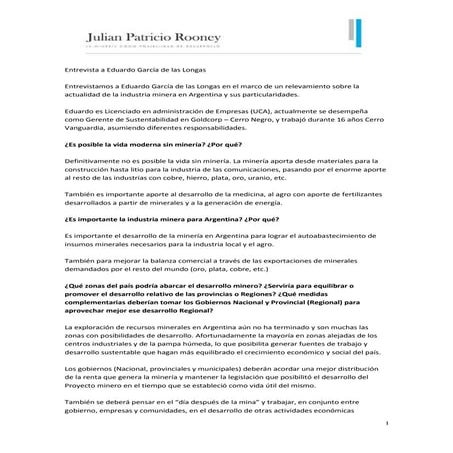 Entrevista a Eduardo García de las Longas