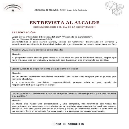 Entrevista al Alcalde