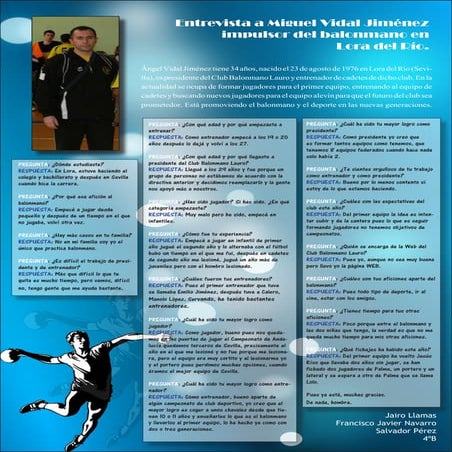 Entrevista a miguel ángel