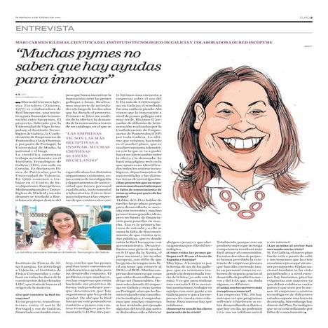 Entrevista Periódico Atlántico 9 Enero 2011 - Carmen Iglesias Escudero
