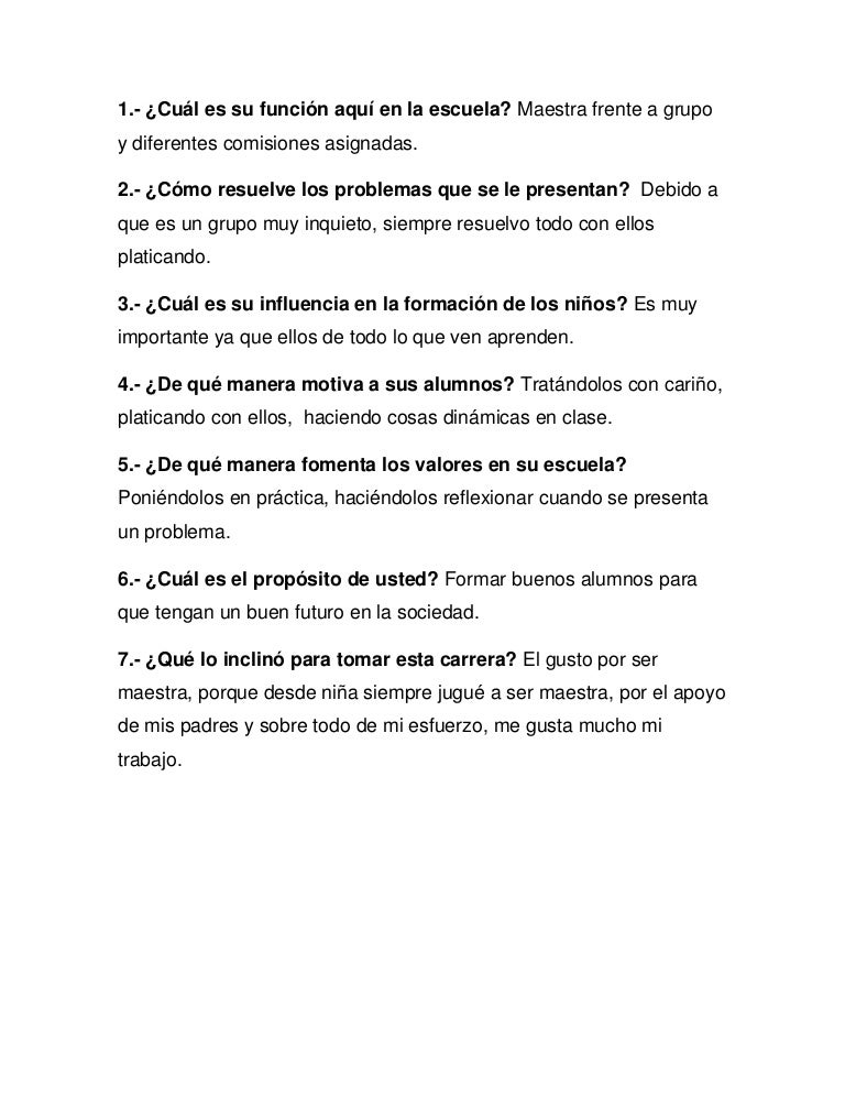 preguntas de entrevista indirecta entrevista a un maestro preguntas de entrevista indirecta entrevista a un maestro