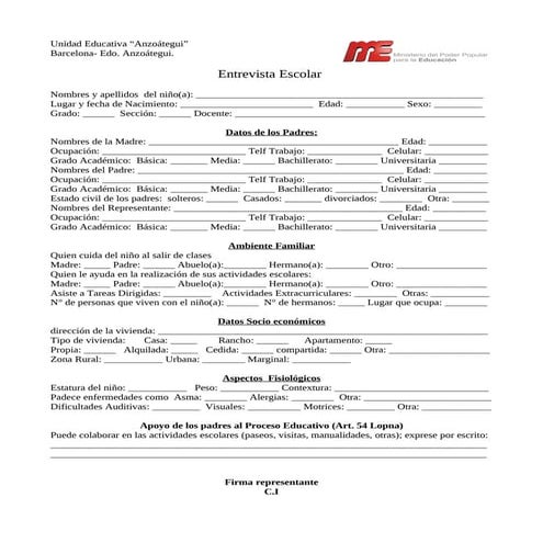 Entrevista escolar