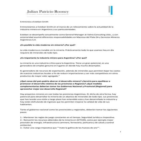 Entrevista a Esteban Smith